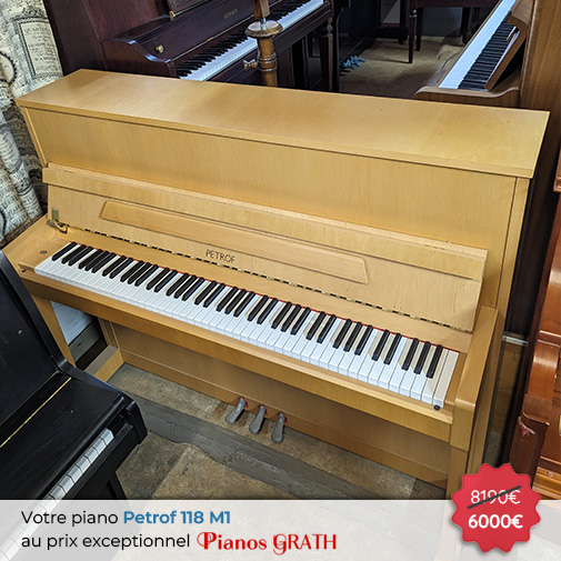 Carousel Piano Petrof P 118 M1 neuf